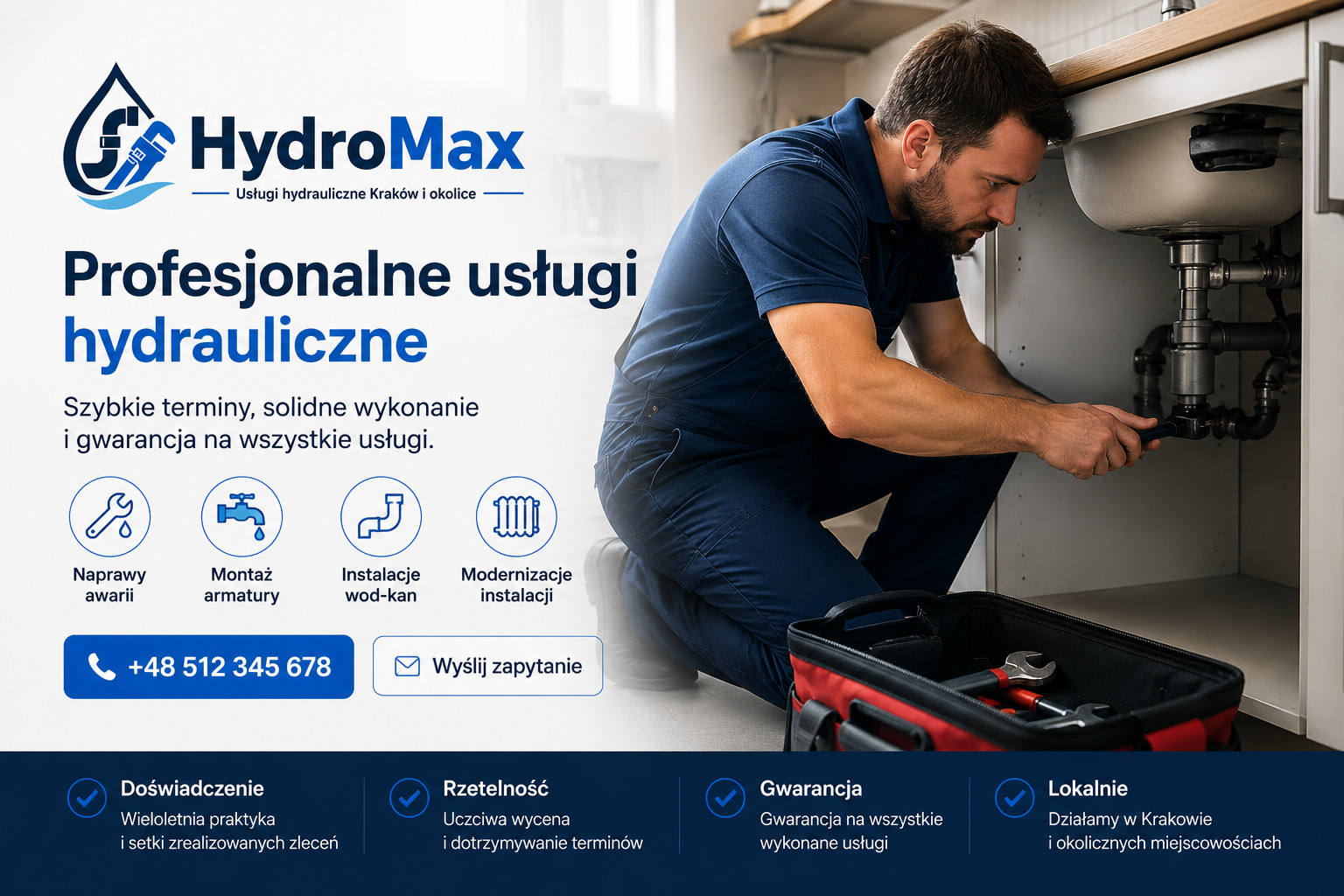 Example plumbing company website